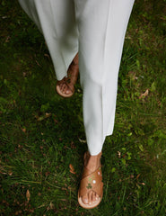 Blooming Clover Mama Sandal - Latte