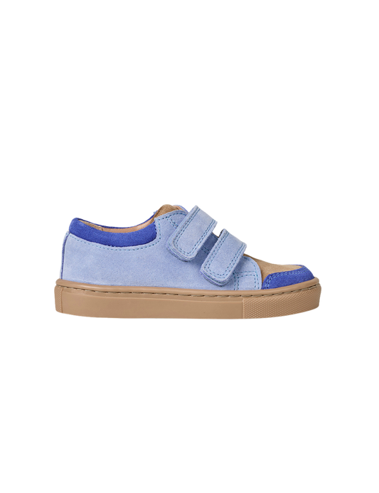 Low Sneaker - Color Block Sky Suede