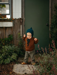 Mini Bootie Velcro - Amber suede