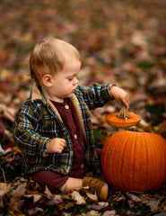 Mini Bootie Velcro - Amber suede