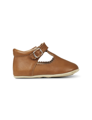 Baby Scallop T-bar - Cognac