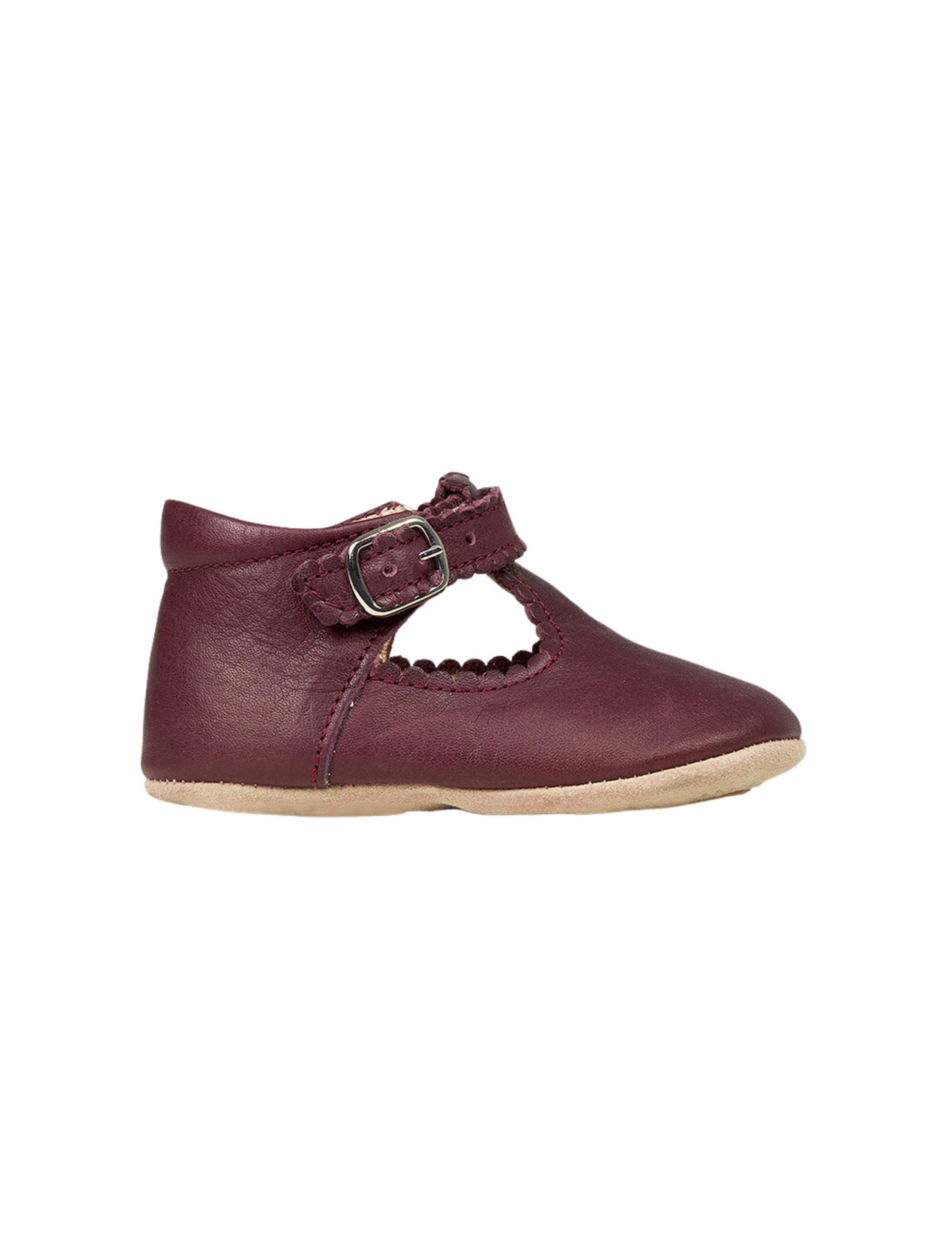 Baby Scallop T-bar - Plum