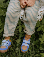 Low Sneaker - Color Block Sky Suede