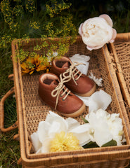 Mini Bootie Lace - Cognac