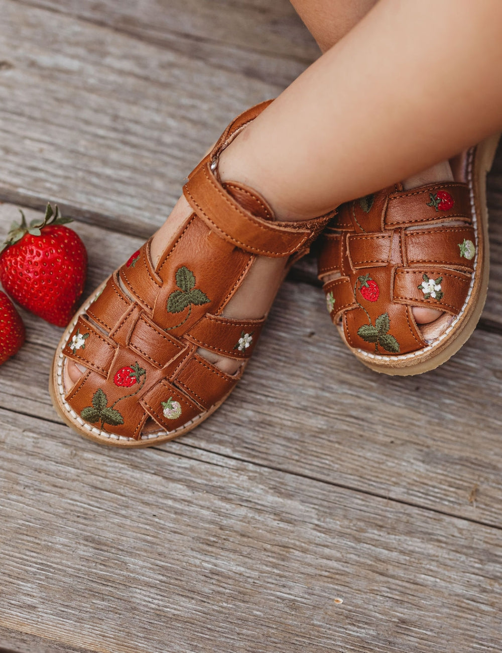 Wild Strawberries Classic sandal - Cognac